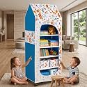 Ulif Fabric Collapsible Wardrobe Cabinet with 6 Shelves, 24 cm Height, 41 cm Length, 2 cm Width, Portable Clothes Organizer for Bedroom