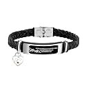 Uloveido Leather Wristbands Bracelet Faith Small AS A Mustard Seed Can Move Mountains Matthew 17:20