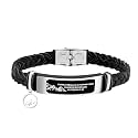 Uloveido Leather Wristbands Bracelet Faith Small AS A Mustard Seed Can Move Mountains Matthew 17:20