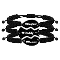 Uloveido Mom Dad Daughter Best Friends Forever Bitch 1/2/3 Family Friendship Bracelets for Mother Daddy Daughter Best Friends