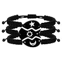 Uloveido Mom Dad Daughter Best Friends Forever Bitch 1/2/3 Family Friendship Bracelets for Mother Daddy Daughter Best Friends