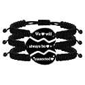 Uloveido Mom Dad Daughter Best Friends Forever Bitch 1/2/3 Family Friendship Bracelets for Mother Daddy Daughter Best Friends