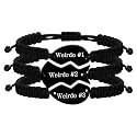 Uloveido Mom Dad Daughter Best Friends Forever Bitch 1/2/3 Family Friendship Bracelets for Mother Daddy Daughter Best Friends