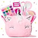 ULOVEME Talc-Free Kids Real Makeup Kit for Girls with Fluffy Unicorn Purse