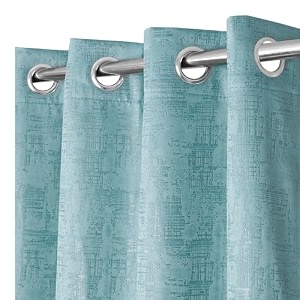 decorative premium blackout curtains for bedroom  100 light blocking thermal insulated window panels  energy efficient noise reducing drapes  9x4 feet set of 2 aqua