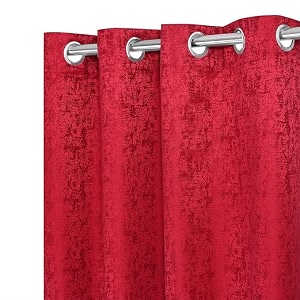 premium jacquard room darkening curtains 7 feet set of 2  heavy textured window drapes for living room amp bedroom  elegant door curtains  light blocking home dcor panels maroon