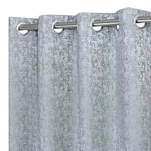 premium jacquard room darkening curtains 8 feet set of 2  heavy textured window drapes for living room amp bedroom  elegant door curtains  light blocking home dcor panels sea green