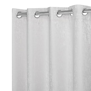 premium jacquard room darkening curtains 5 feet set of 2  heavy textured window drapes for living room amp bedroom  elegant door curtains  light blocking home dcor panels off white