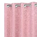 Premium Jacquard Room Darkening Curtains 8 Feet Set of 2 | Heavy Textured Window Drapes for Living Room &amp; Bedroom | Elegant Designer Door Curtains | Light Blocking Home Décor Panels Pink