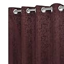 Premium Jacquard Room Darkening Curtains 9 Feet Set of 2 | Heavy Textured Window Drapes for Living Room &amp; Bedroom | Elegant Door Curtains | Light Blocking Home Décor Panels Coffee Set of 2
