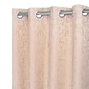 Premium Jacquard Room Darkening Curtains 8 Feet Set of 2 | Heavy Textured Window Drapes for Living Room &amp; Bedroom | Elegant Door Curtains | Light Blocking Home Décor Panels Cream