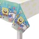 Ultimate Spongebob Plastic Table Cover, 54" x 96" - 1 Piece - Perfect for Kids' Birthdays &amp; Celebrations, Must-Have Decoration