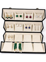 ultimatefashionista High Quality Velvet Large Earring Studs Tops Velvet Folder 16 Pairs Organizer Jewellery Vanity Box jewellery box Vanity Box