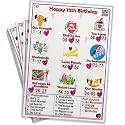 75th Birthday Tambola Tickets | Male Birthday Theme Housie Tambola Themed Bingo Game| Kitty Party Theme Housie Tickets | English | for Family &amp; Friends (Set of 15 Tickets)