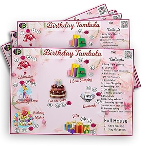 birthday tambola tickets  boss baby 1st birthday theme housie tambola themed bingo game  kitty party theme housie tickets  english  for family amp friends set of 15 tickets