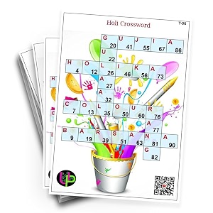 holi theme tambola tickets  holi crossword theme  bingo housie tickets tambola  english  for kitty party game amp family gatherings  bingo housie cards set of 15 tickets
