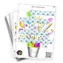 Holi Theme Tambola Tickets | Holi Crossword Theme | Bingo Housie Tickets Tambola | English | for Kitty Party Game &amp; Family Gatherings | Bingo Housie Cards (Set of 15 Tickets)