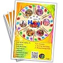 Holi Theme Tambola Tickets | Holi Round Theme | Tambola Bingo Housie Tickets | English | for Kitty Party Game &amp; Family Gatherings | Bingo Housie Cards (Set of 15 Tickets)