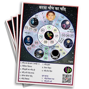 karwa chauth theme tambola tickets - karwa chauth ka chand hindi  for kitty party famiy gatherings amp themed event  festive amp engaging bingo housie game - set of 15 tickets