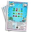 Monsoon Theme Tambola Tickets (Rain_English)