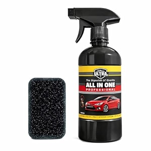 ultra 1 all in one professional car polish spray 250ml with applicator sponge  high gloss shine  multipurpose car body polish