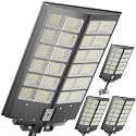Ultra Bright Solar Street Light –9000W Solar Street Lights Outdoor with 300,000LM, IP66 Waterproof Dusk to Dawn with Remote Commercial & Industrial Floodlight for Parking Lots, Warehouses, Yard