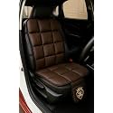 Ultra Comfort PU Leather Luxury Brown Seat Cover Cushion for All The Cars,SUV,Office Chair,Home Chair-Easy Strap Fit,Pocket Flap(Universal Fit,1 Pack)