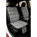 Ultra Comfort PU Leather Pack of 2 Luxury Igrey Seat Cover Cushion for All The Cars,SUV,Office Chair,Home Chair-Easy Strap Fit,Pocket Flap(Universal Fit,2 Pack)
