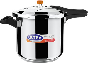 ultra duracook 8 l induction bottom pressure cooker stainless steel