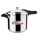 Ultra Duracook Pressure Cooker 8 Litre | AISI 304 Food Grade Stainless Steel Cooker | 10 Years Warranty | High Impact 3-Layer Composite Base | Injection Moulded Handles | Induction Compatible Base