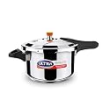 Ultra Duracook Pressure Cooker 5.5 Litre | AISI 304 Food-Grade Stainless Steel Cooker with 10 Years Warranty | High-Impact 3-Layer Composite Base | Froth Collector | Bakelite Handle