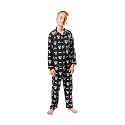 Ultra Game Youth NBA Official 2-Piece Super Soft Button Down Pajamas Set
