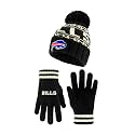 Ultra Game Youth NFL Official Super Soft Cable Knit Winter Beanie Knit Hat with Extra Warm Touch Screen Gloves