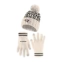 Ultra Game Youth NFL Official Super Soft Cable Knit Winter Beanie Knit Hat with Extra Warm Touch Screen Gloves