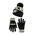 Ultra Game Youth NFL Official Super Soft Cable Knit Winter Beanie Knit Hat with Extra Warm Touch Screen Gloves