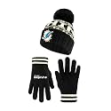 Ultra Game Youth NFL Official Super Soft Cable Knit Winter Beanie Knit Hat with Extra Warm Touch Screen Gloves