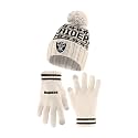 Ultra Game Youth NFL Official Super Soft Cable Knit Winter Beanie Knit Hat with Extra Warm Touch Screen Gloves