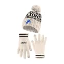 Ultra Game Youth NFL Official Super Soft Cable Knit Winter Beanie Knit Hat with Extra Warm Touch Screen Gloves
