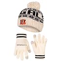 Ultra Game Youth NFL Official Super Soft Cable Knit Winter Beanie Knit Hat with Extra Warm Touch Screen Gloves