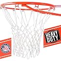 ULTRA Heavy Duty Basketball Net Replacement - All Weather Anti Whip, Fits Standard Indoor or Outdoor Rims - White, 12 Loops