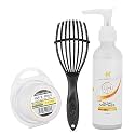 Hair Patch Styling & Maintenance Kit – Hair Patch Softener 100ml, Wig Tape (1"×3 Yards/3 Meters), Glue Tube 30gm & Detangler Hair Brush | Hair Patch Softener for Men & Women | Haircare Accessories Kit