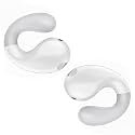 Boytond Ultra Open Ear Earbuds - Ergonomic Clip-On Earbuds, Bone Conduction Over-The-Ear Headphones with Waterproof Design and Secure Fit for Small Ears, Ivory White