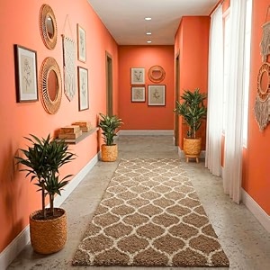 ultra premium shaggy polyester micro rug  super soft fluffy carpet  non-slip washable area rug for bedroom living room  beige m 3x6 feet rectangular
