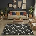 Ultra Premium Shaggy Polyester Micro Rug | Super Soft Fluffy Carpet | Non-Slip Washable Area Rug for Bedroom Living Room – (Grey M, 4x6 feet, Rectangular)