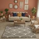 Ultra Premium Shaggy Polyester Micro Rug | Super Soft Fluffy Carpet | Non-Slip Washable Area Rug for Bedroom Living Room – (Silver M, 3x5 feet, Rectangular)