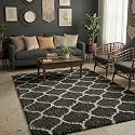 Ultra Premium Shaggy Polyester Micro Rug | Super Soft Fluffy Carpet | Non-Slip Washable Area Rug for Bedroom Living Room – (Grey M, 6x9 feet, Rectangular)