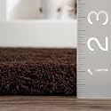 Ultra Premium Shaggy Polyester Micro Rug | Super Soft Fluffy Carpet | Non-Slip Washable Area Rug for Bedroom Living Room – (Coffee M, 3x5 feet, Rectangular)