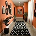 Ultra Premium Shaggy Polyester Micro Rug | Super Soft Fluffy Carpet | Non-Slip Washable Area Rug for Bedroom Living Room – (Black M, 3x6 feet, Rectangular)