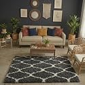Ultra Premium Shaggy Polyester Micro Rug | Super Soft Fluffy Carpet | Non-Slip Washable Area Rug for Bedroom Living Room – (Grey M, 3x5 feet, Rectangular)