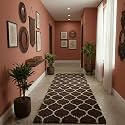 Ultra Premium Shaggy Polyester Micro Rug | Super Soft Fluffy Carpet | Non-Slip Washable Area Rug for Bedroom Living Room – (Coffee M, 3x8 feet, Rectangular)